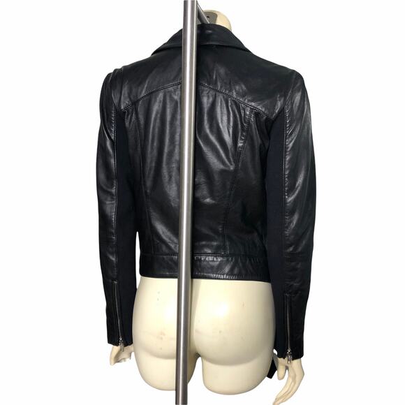 Trouve Black Softest Leather Moto Jacket - Picture 4 of 7
